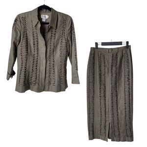 Vintage Linen Skirt Set